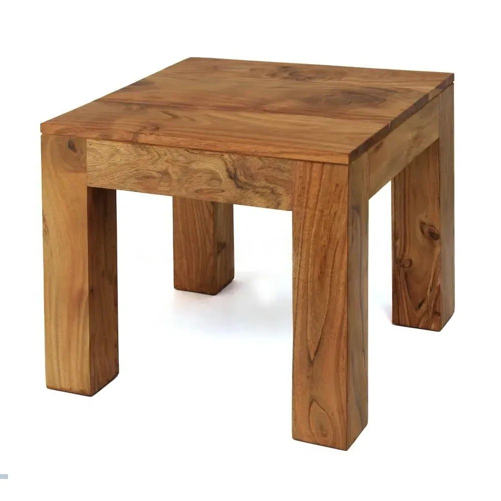 Candie Square Lamp Table - Light Oak