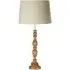 Candoca Table Lamp with Oak Base - Natural, Linen Mix
