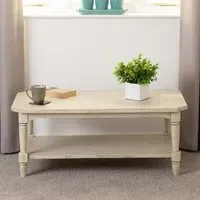 Caneadea Coffee Table - Antique Cream, Wood