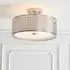 Caneadea Round Flush Ceiling Light - Satin Nickel