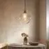 Caneadea Round Pendant Ceiling Light - Brass, Clear Glass