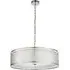 Caneadea Round Pendant Light - Satin Nickel, White