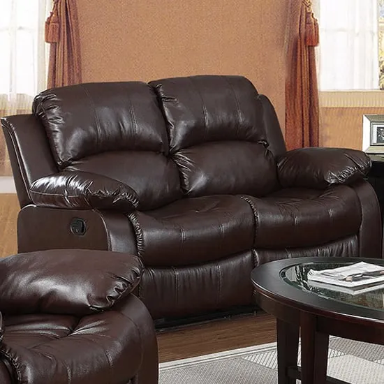 Canika 2-Seater Recliner Sofa - Brown, Leather image
