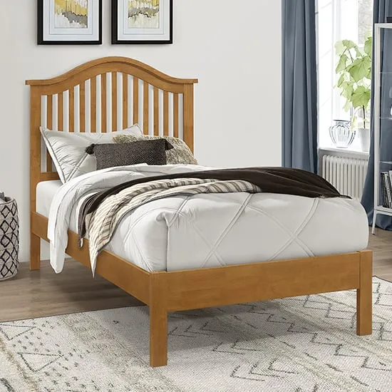Canika Single Bed Frame - Honey Oak, Hevea Hardwood image