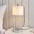 Canning Drum Shade Table Lamp - White, Chrome