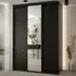 Canon Small Wardrobe with 3 Sliding Doors - Black