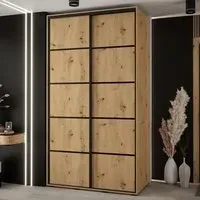 Canon Wardrobe with 2 Sliding Doors - Artisan Oak