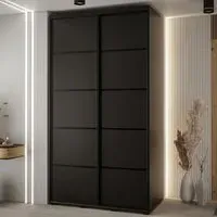 Canon Wardrobe with 2 Sliding Doors - Black