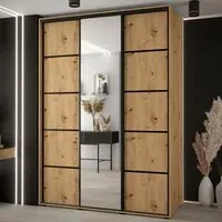 Canon Wardrobe with 3 Sliding Doors - Artisan Oak