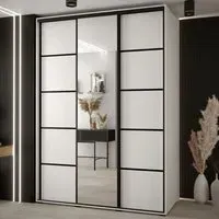 Canon Wardrobe with 3 Sliding Doors - White
