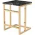 Cantara Square Lamp Table - Gold, Marble
