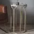 Canterbury Octagonal Side Table - Clear Glass, Gold Metal