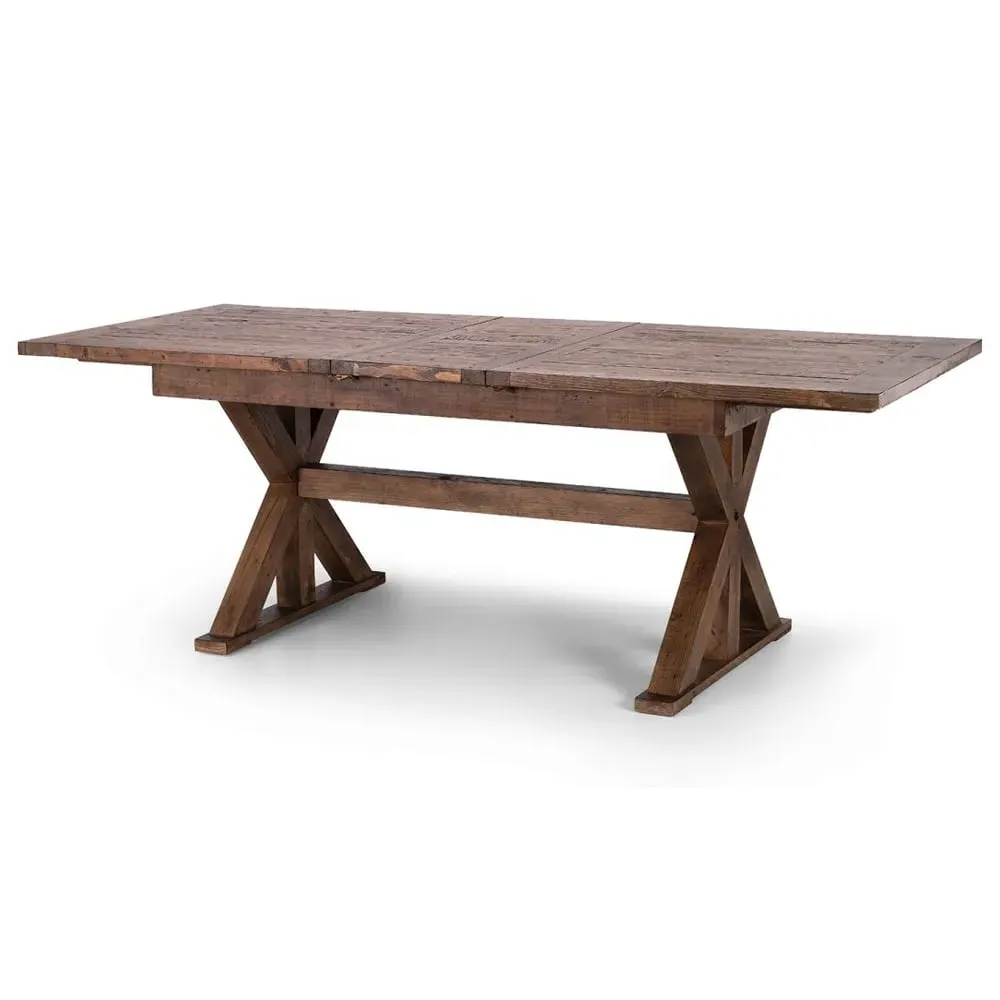 Canton Extendable Dining Table - Brown, Reclaimed Pine