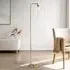 Canton Floor Lamp with Adjustable Shade - Antique Brass, Glass