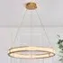 Canton LED Round Pendant Light - Brushed Gold, Metal