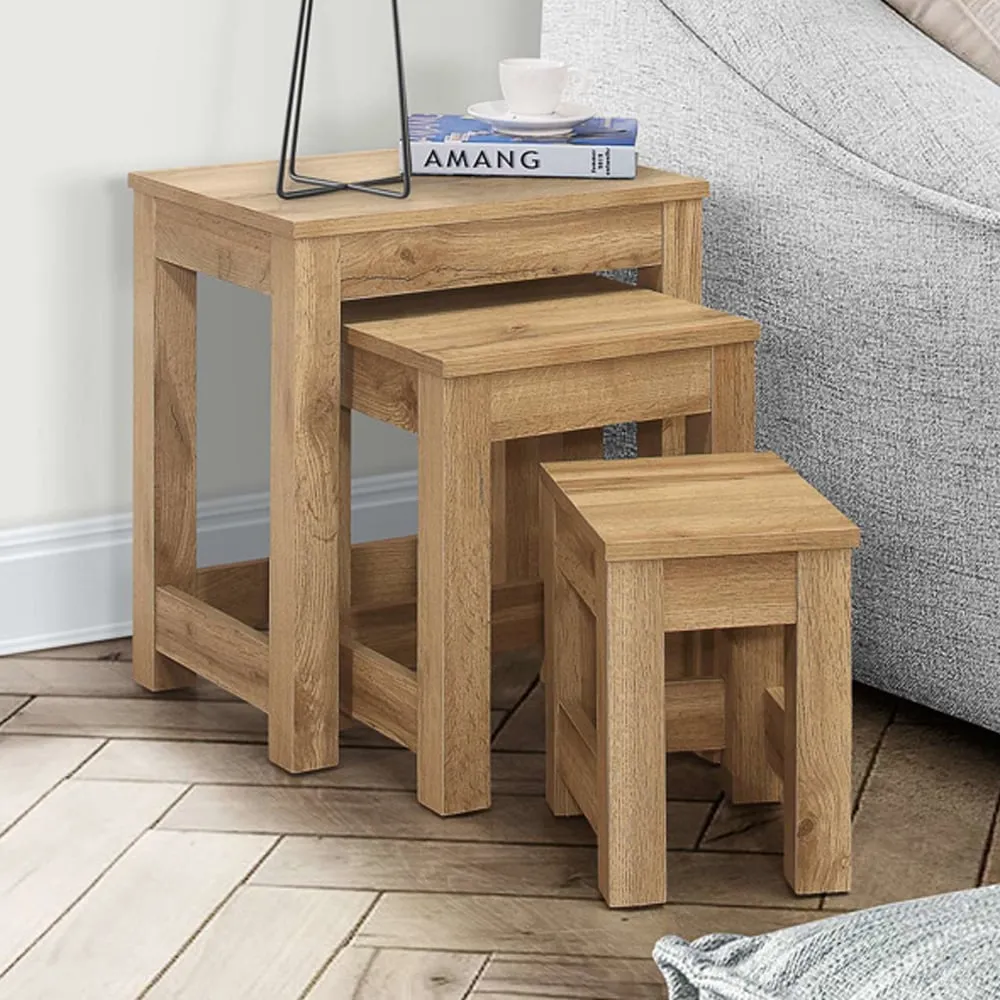Canton Nest of 3 Tables - Oak image