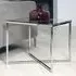 Canton Square Side Table - Clear Glass, Chrome Steel