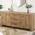 Canton Wooden Sideboard with 2 Doors 3 Drawers - Oak