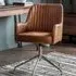 Canyon Swivel Office Chair - Vintage Brown, Leather