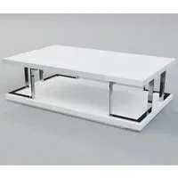 Caoimhe Rectangular Coffee Table - White, High Gloss