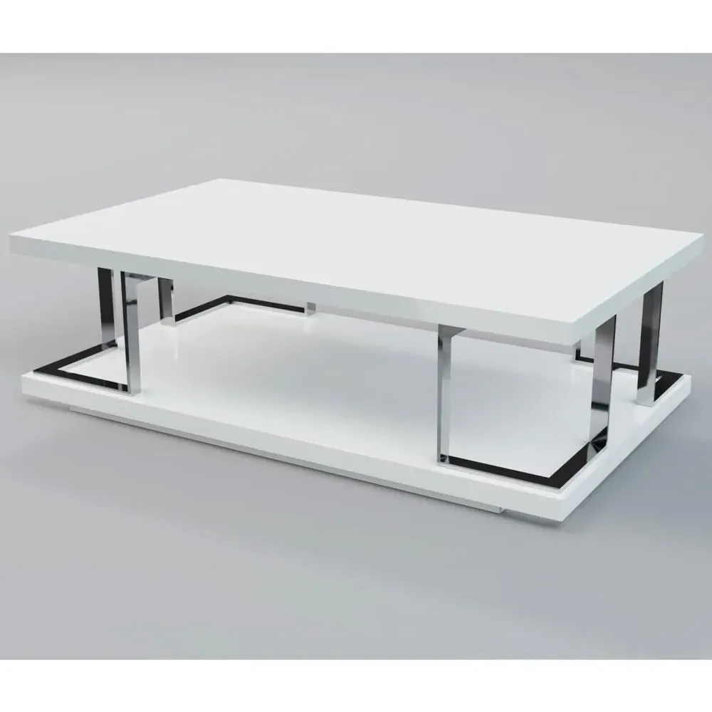 Caoimhe Rectangular Coffee Table - White, High Gloss image
