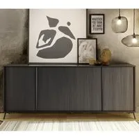 Cappy 4-Door Sideboard - Black, Wood
