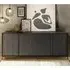 Cappy 4-Door Sideboard - Black, Wood