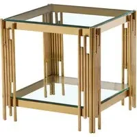 Cappy Lamp Table - Clear Glass, Gold Metal alternate view