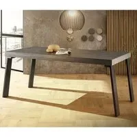 Cappy Rectangular Dining Table - Black, Wood