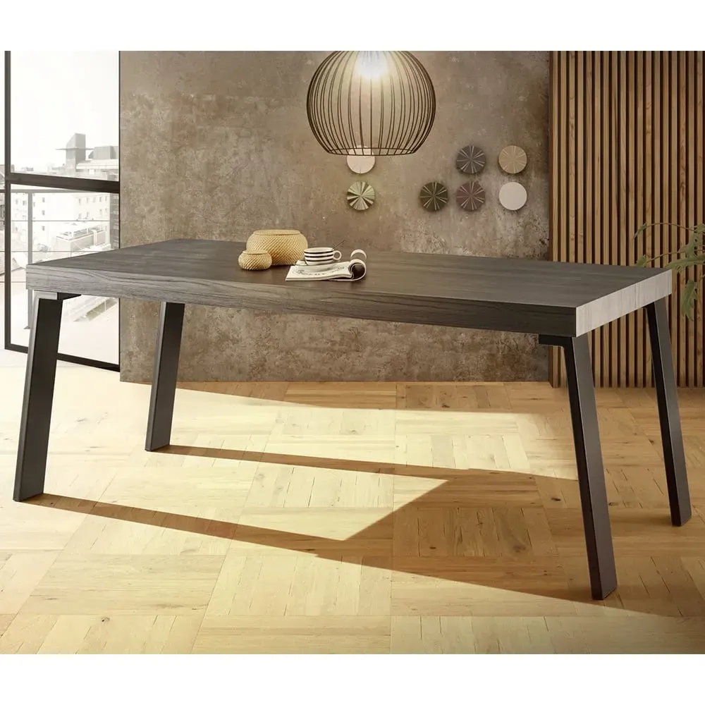 Cappy Rectangular Dining Table - Black, Wood