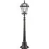 Capri Outdoor Glass Post Light - Rustic Brown, Aluminium