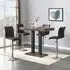 Caprice Bar Table Set with 4 Ripple Stools - Black