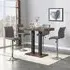 Caprice Bar Table Set with 4 Ripple Stools - Grey