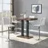 Caprice Bar Table Set with 4 Ripple Stools - White