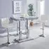 Caprice Bar Table with 4 Candid Stools - Grey, MDF