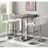Caprice Bar Table with 4 Candid Stools - White, Concrete Effect