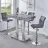 Caprice Bar Table with 4 Ripple Stools - Grey, MDF