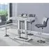 Caprice Diva Bar Table with 4 Ripple Stools - Grey, Marble Effect