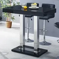 Caprice High Gloss Bar Table - Black