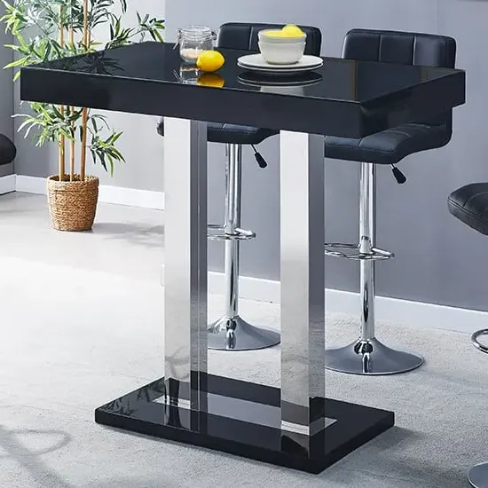 Caprice High Gloss Bar Table - Black