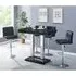 Caprice High Gloss Bar Table with 4 Coco Stools - Black