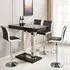 Caprice High Gloss Bar Table with 4 Ritz Stools - Black