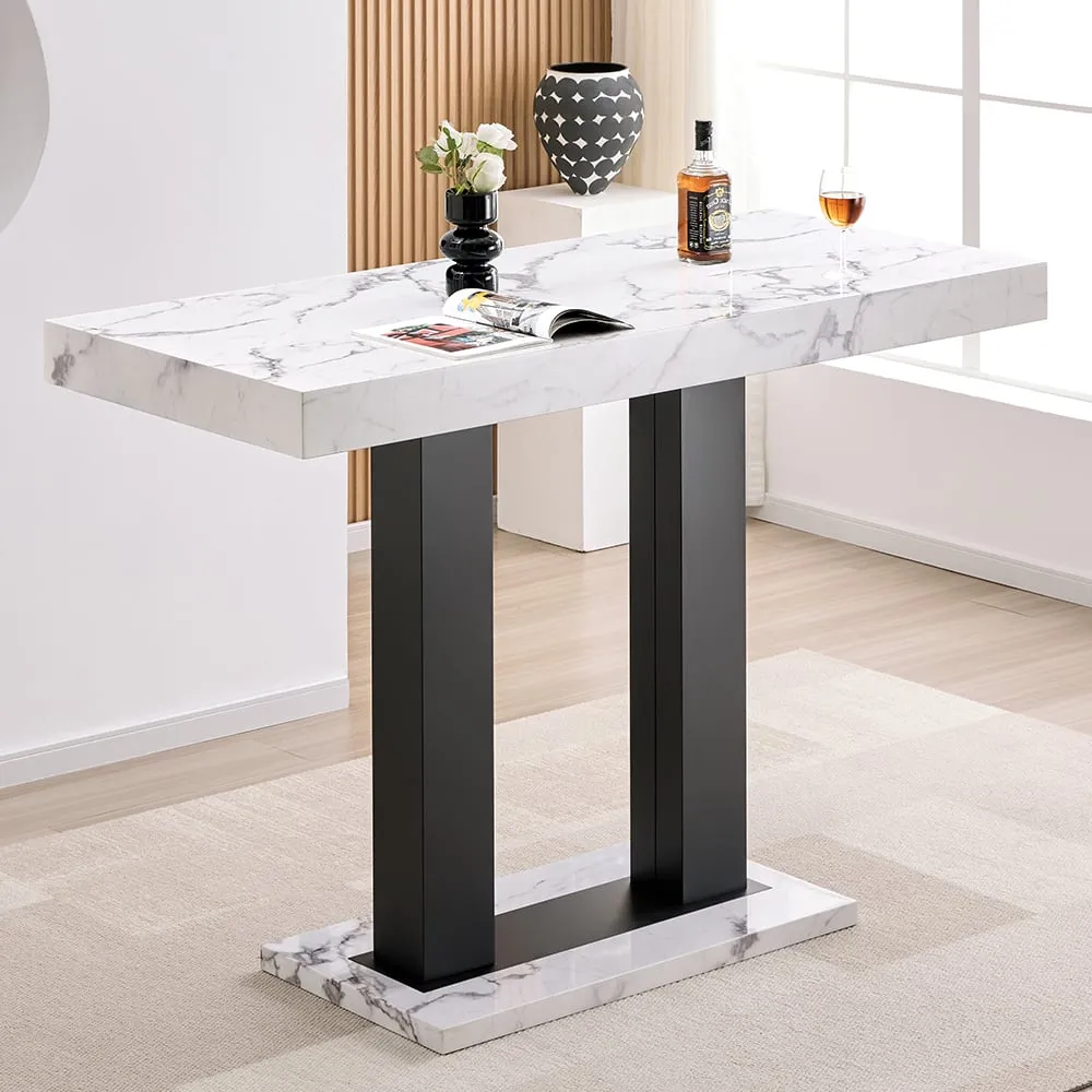 Caprice Large Bar Table - Diva Marble Effect