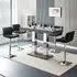 Caprice Large Bar Table with 6 Candid Stools - Concrete Effect