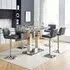 Caprice Large Bar Table with 6 Candid Stools - Grey, MDF