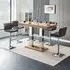 Caprice Large Bar Table with 6 Candid Stools - Grey, Oak
