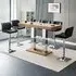 Caprice Large Bar Table with 6 Candid Stools - Oak Effect