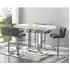Caprice Large Bar Table with 6 Candid Stools - White