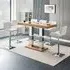 Caprice Large Bar Table with 6 Candid Stools - White, Oak Effect