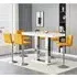 Caprice Large Bar Table with 6 Coco Curry Stools - White